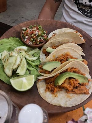 Taco’s pastor  at Le Campane in Oaxaca