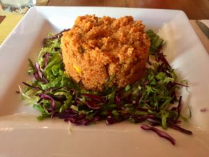 Vegan Cous Cous Salad at Le Campane in Oaxaca