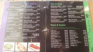 Appetizers, soups, and salads at Sushi Hunter in Lincoln City