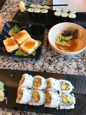 Appetizers and Sushi  at Sushi Hunter in Lincoln City