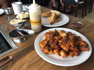 Vegan options  at Slappy Cakes in Lahaina