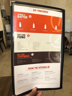 DIY pancakes, choose the gluten-free/vegan option to veganize at Slappy Cakes in Lahaina