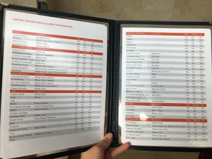 Ask for dietary restrictions guide for vegan options. Honey mislabeled vegan. at Slappy Cakes in Lahaina