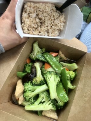 Veggie delight w/ brown rice at Veggie Village in Phoenix