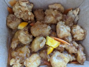 Orange chicken at Veggie Village in Phoenix