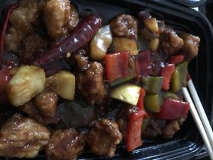 Kung Pao vegan "Chicken" at Veggie Village in Phoenix