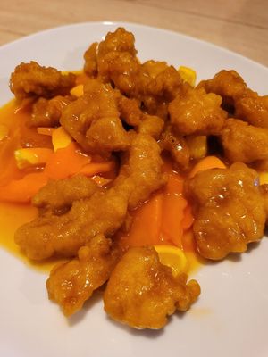 Orange chicken at Veggie Village in Phoenix