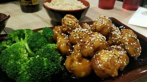 sesame chicken at Veggie Village in Phoenix