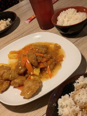 Orange chicken at Veggie Village in Phoenix