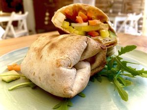 Rainbow wrap 🌈   at Cocos Deli in Mallorca