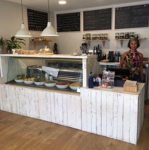 Just opening and getting ready for the day  at Cocos Deli in Mallorca