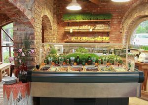 Salad Bar!  Most ingredients come from the Organic Garden! at Bocca Dolce in Western Cape
