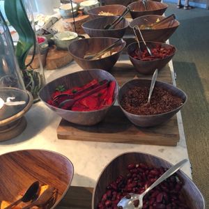 Buffet with many vegan dishes  at Torekov Hotel Bistro in Torekov