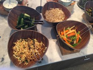 salads, bean sprouts and cucumber  at Torekov Hotel Bistro in Torekov