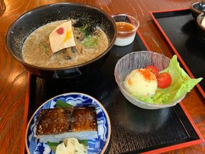 ramen set at Vegan Ramen Towzen in Kyoto