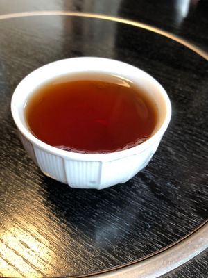 Complementary tea at Vegan Ramen Towzen in Kyoto