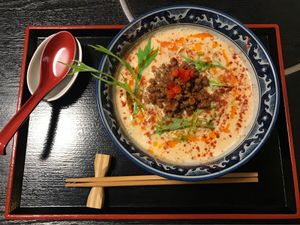 Vegan tantanmen ramen at Vegan Ramen Towzen in Kyoto