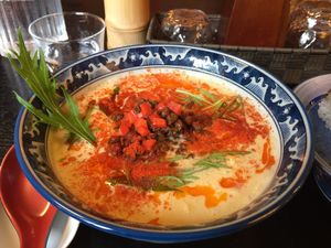 Tan Tan Ramen Spicy Level Three at Vegan Ramen Towzen in Kyoto