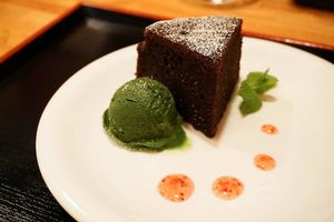 cake at Vegan Ramen Towzen in Kyoto