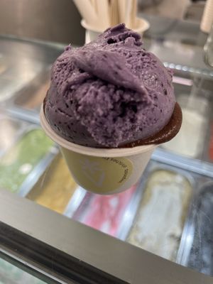 Lavender & salted chocolate flavours  at Veganista Ice Cream III in Vienna