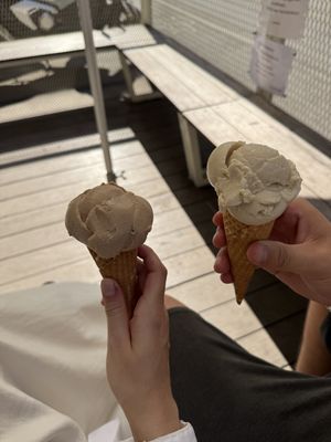 Hazelnut and peanut butterr  at Veganista Ice Cream III in Vienna