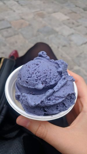 great color and taste - blueberry lavender at Veganista Ice Cream III in Vienna