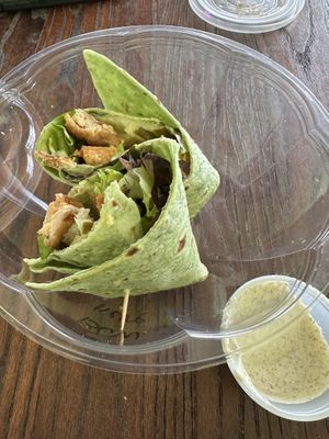 Vegan buffalo wrap  at FreshVibes in Greenville