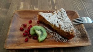 Carrot and Quinoa vegan cake 500 yen  at La Quinua in Kagoshima