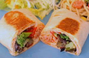 Vegan burrito at La Quinua in Kagoshima