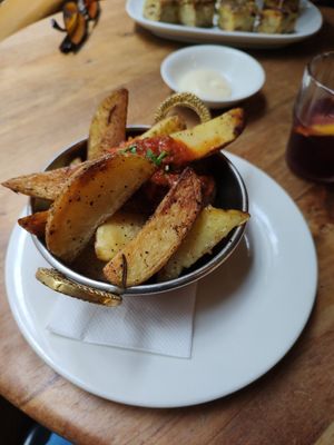 Vegan patatas bravas at Mezze Bar in Auckland