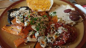 Vegan Mezze Lunch Plate at Mezze Bar in Auckland