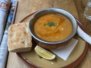 Lentil soup   at Mezze Bar in Auckland