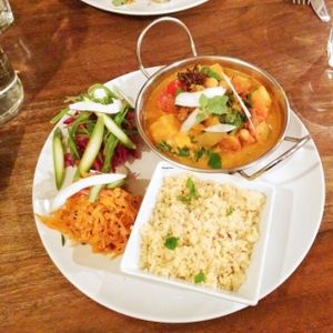 Curry and couscous at Fusca  in Warwick