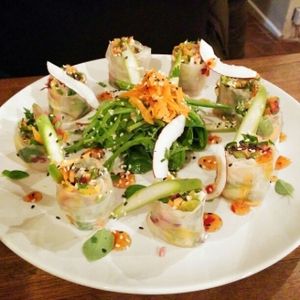 Vietnamese raw vegetable parcels at Fusca  in Warwick