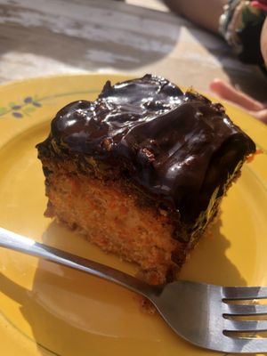 Vegan carrot cake at Blat Picat in Formentera