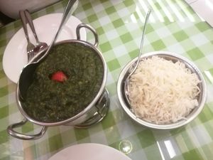 Spinache and potato curry, really good and creamy! at Jyoti Restaurant - Nogosan in Seoul