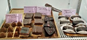 Variety of home-made vegan treats. at Yoga House & Spa in Koh Samui