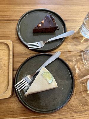 Cheesecake and chocolate cake   at Coco&Co in Vientiane