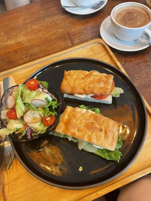 (Cashew nut) cheese and humus sandwich  at Coco&Co in Vientiane