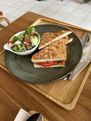 Grilled veggie panini  at Coco&Co in Vientiane