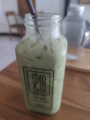 Iced Matcha Oat Milk Tea at Coco&Co in Vientiane