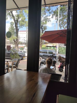 Outdoor space at Coco&Co in Vientiane