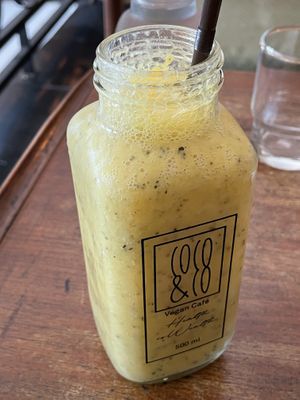 Pineapple and passion fruit fruit shake, 70,000 kip  at Coco&Co in Vientiane