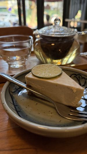 Vegan lime cheese cake  at Coco&Co in Vientiane