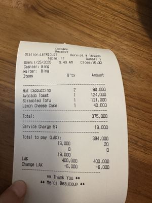   at Coco&Co in Vientiane