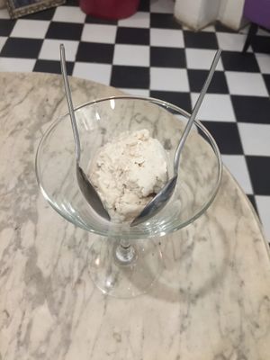 Vegan coconut ice cream with vanilla beans at Coco&Co in Vientiane