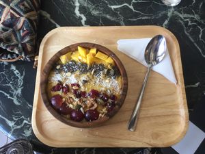 Mango coconut smoothie bowl  at Coco&Co in Vientiane