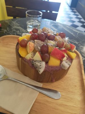 Mixed berry smoothie bowl.  at Coco&Co in Vientiane