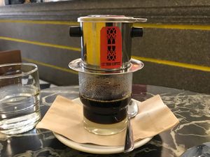 Vietnamese drip coffee  at Coco&Co in Vientiane