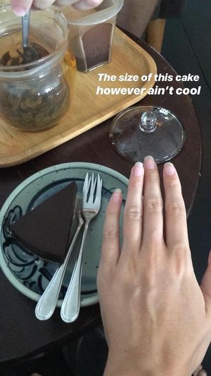 25k for a slice of cake this size is a joke. All the non vegan ones were bigger and the same price at Coco&Co in Vientiane